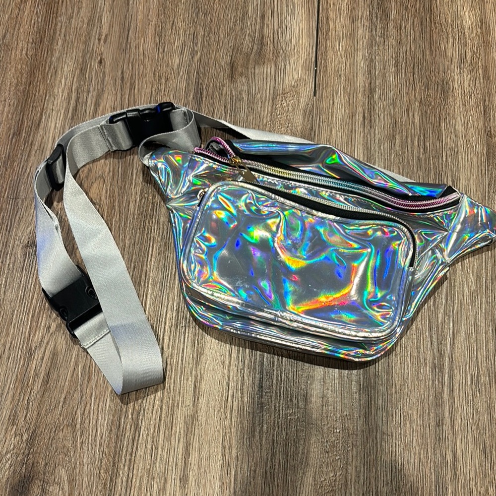 Holographic Fanny Pack with Adjustable Strap